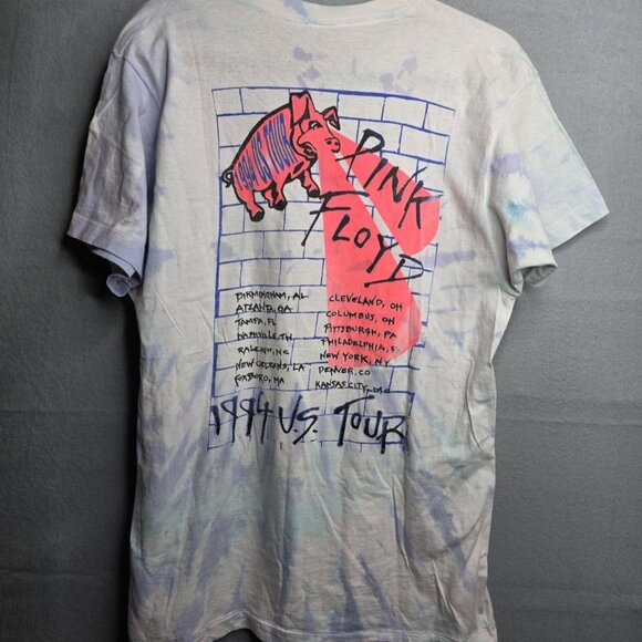 Pink Floyd Tie Dye Concert Band Shirt 90s VTG Tour Mens XL Screen Stars Single - Picture 4 of 7
